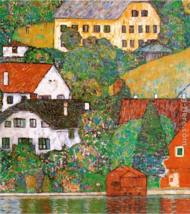 Gustav Klimt Houses at Unterach